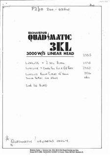 Bowens Ltd Quadmatic Flash Systems manual. Camera Instructions.
